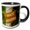 Black/White, variant on 3drose, Anse Beach Sign, Fregate Island, Seychelles-af39 Awr0003 - Alison Wright, 11oz Two-tone Green Mug