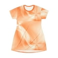 thumbnail image 2 of T-Shirt Dress- Orange creamsicle colors, 2 of 4