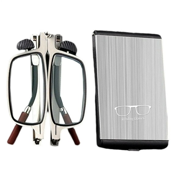 MezoJaoie Folding Reading Glasses for Men Compact Reading Optics Glasses Blue Light Blocking Eyewear with Storage Case for Men Women Elderly Senior Work Office Daily Travel Business Trip functional