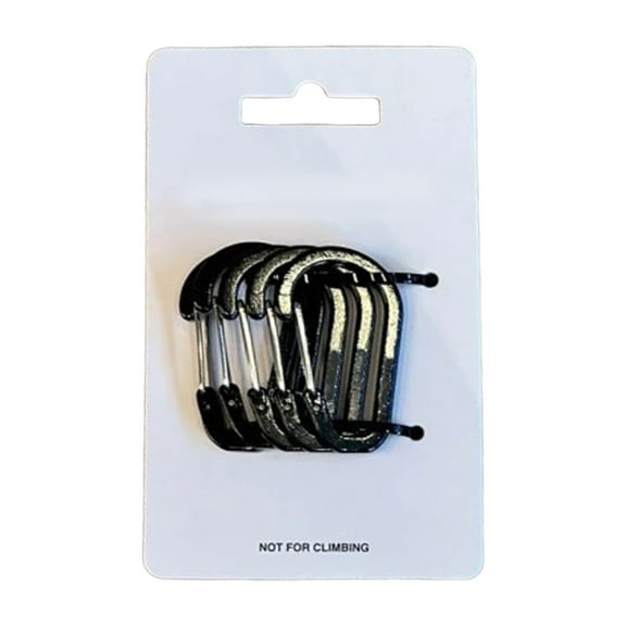 5Pcs Aluminum D Shape Clip Spring Mechanism Outdoor Gear Aluminum Carabiner