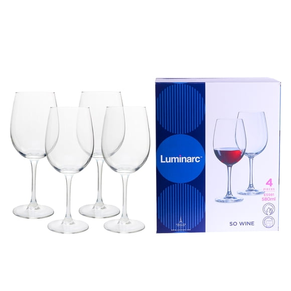 Set de 4 Copas para Vino Ambient 21 Colección So Wine 580 ml con Caja de Regalo