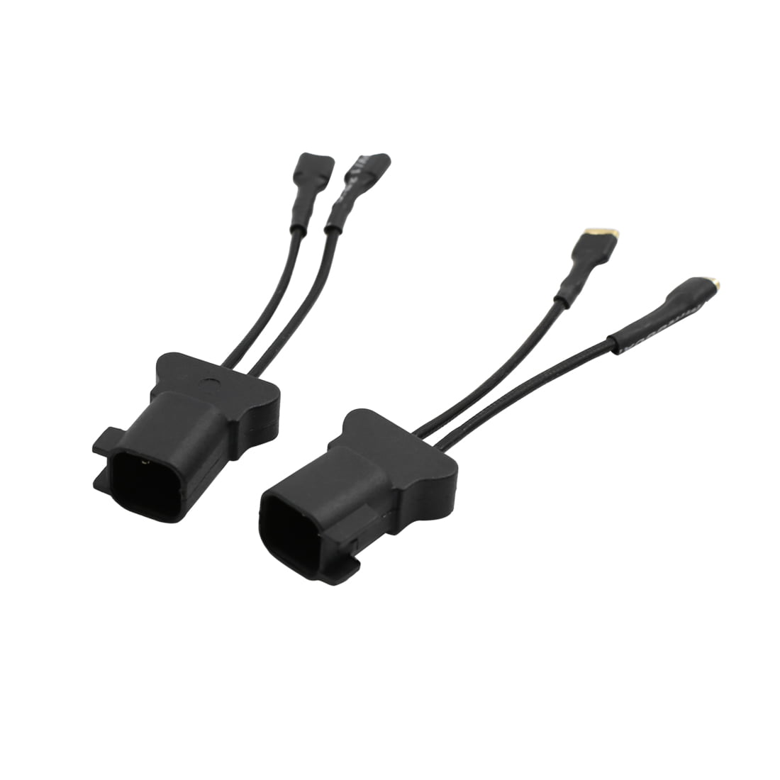 uxcell 2pcs Black Car Horn Speaker Adapter Wiring Harness Pigtail Socket for Honda 
