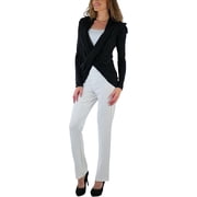 ToBeInStyle Women's Multi-Purpose Wrap Shawl Cardigan - Black - Medium