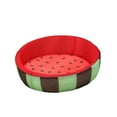 thumbnail image 4 of Modèle de Melon d'Eau Belle Ronde Refroidissement Chat Lit de Chien Tissu de Coussin pour Animaux de Compagnie Pratique à Tampon Lavable Résistant aux Rayures Taille Robuste M, 4 of 8