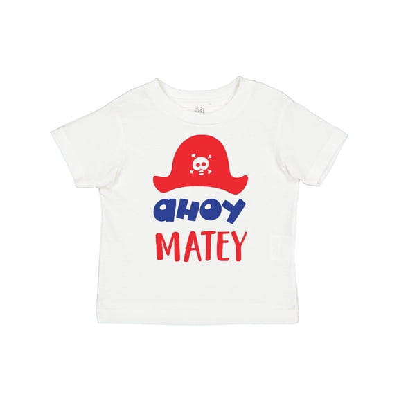 Inktastic Ahoy Matey, Pirate Hat, Skull and Bones, Pirates Boys or Girls Toddler T-Shirt