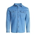 thumbnail image 6 of Free Assembly Men's Heavyweight Denim Overshirt with Long Sleeves, Sizes S-3XL, 6 of 6