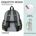 thumbnail image 5 of Green Dinosaurs MultiShapes Pattern Cute School Backpack with Padded Back and Adjustable Shoulder Straps 13.4"x11"x4.7", 5 of 5