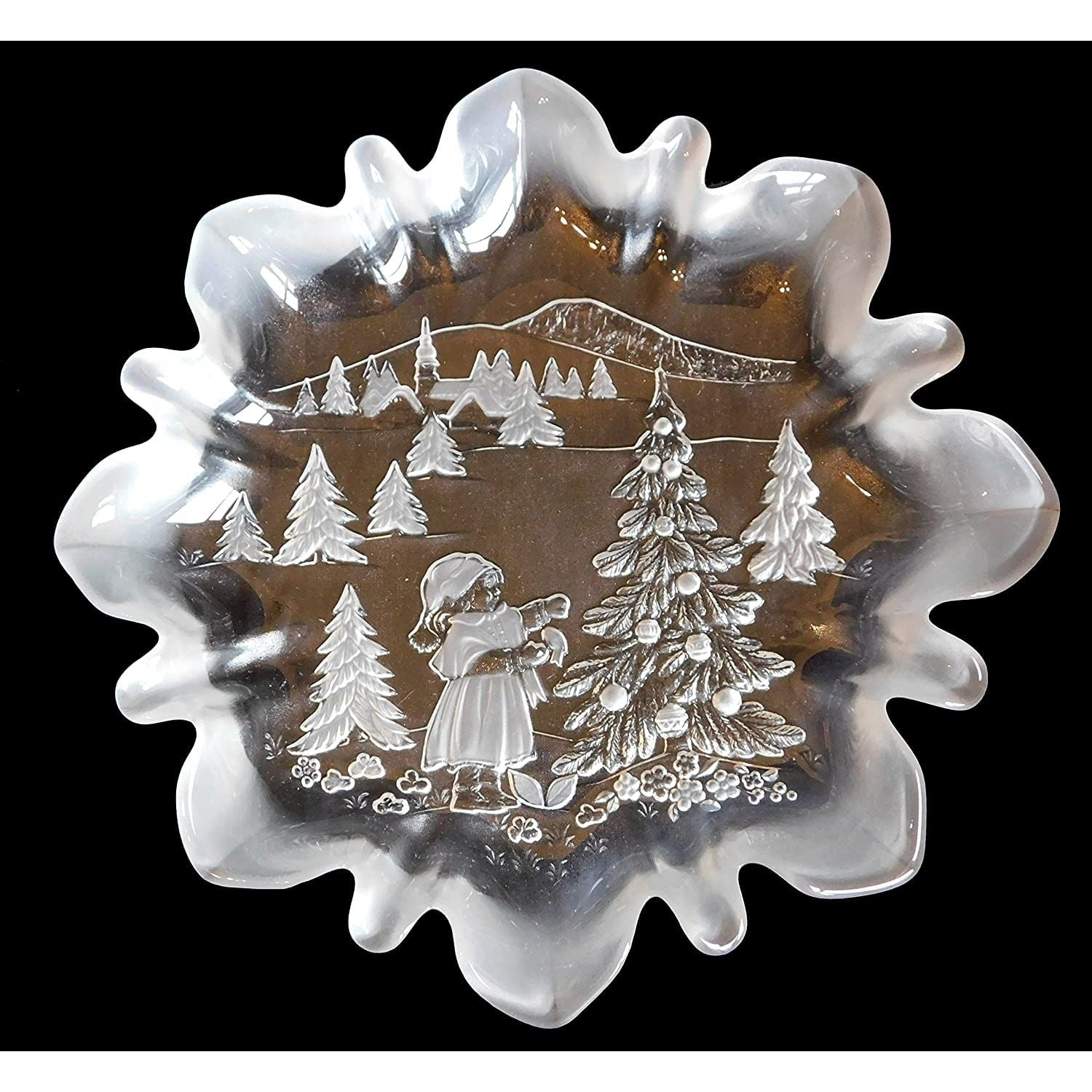 Mikasa Christmas Story 9 3/4" Bon Bon Plate Item SA 600/902 Candy Dish