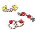 thumbnail image 1 of Rope Toys for Dogs Bright Multi Colored Tennis Ball Tugs - Choose Shape or Set (Full Set - All 3 Toys), 1 of 1