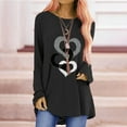 thumbnail image 4 of 2021 AliExpress wish Amazon spring new creative love printing loose long sleeve T-shirt women‘s spot LS, 4 of 7