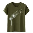 thumbnail image 4 of Blusas de Manga Corta para las Mujeres Divertida Impresión Cuello Redondo Camiseta Vintage, Blusas de Primavera para las Mujeres, 4 of 4
