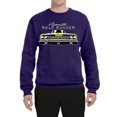 thumbnail image 2 of 1969 Plymouth Road Runner Hot Rod Racing | Mens Cars and Trucks Crewneck Graphic Sweatshirt, Purple, Medium, 2 of 4