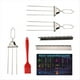 thumbnail image 3 of Juego de Brochetas para Parrilla de 3 Vías, Brochetas de Camarones para Asar, Tenedor para Barbacoa Semiautomático Reutilizable, Palito de Kebab para Exteriores, 3 of 8