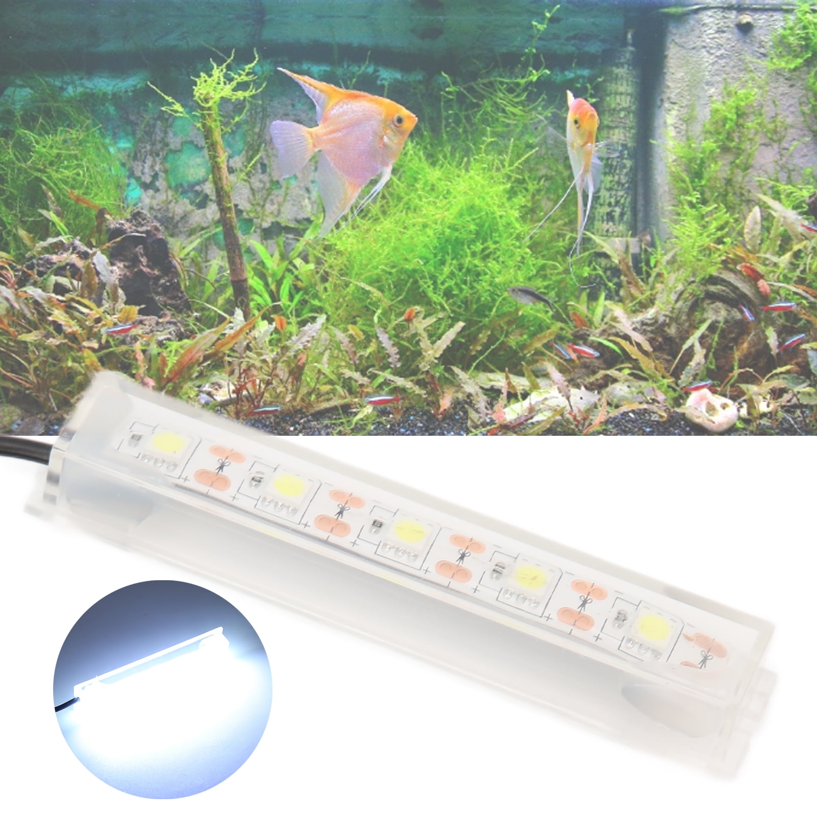 Mgaxyff Aquarium LED Light Small USB Betta Fish Tank Lamp Aquarium