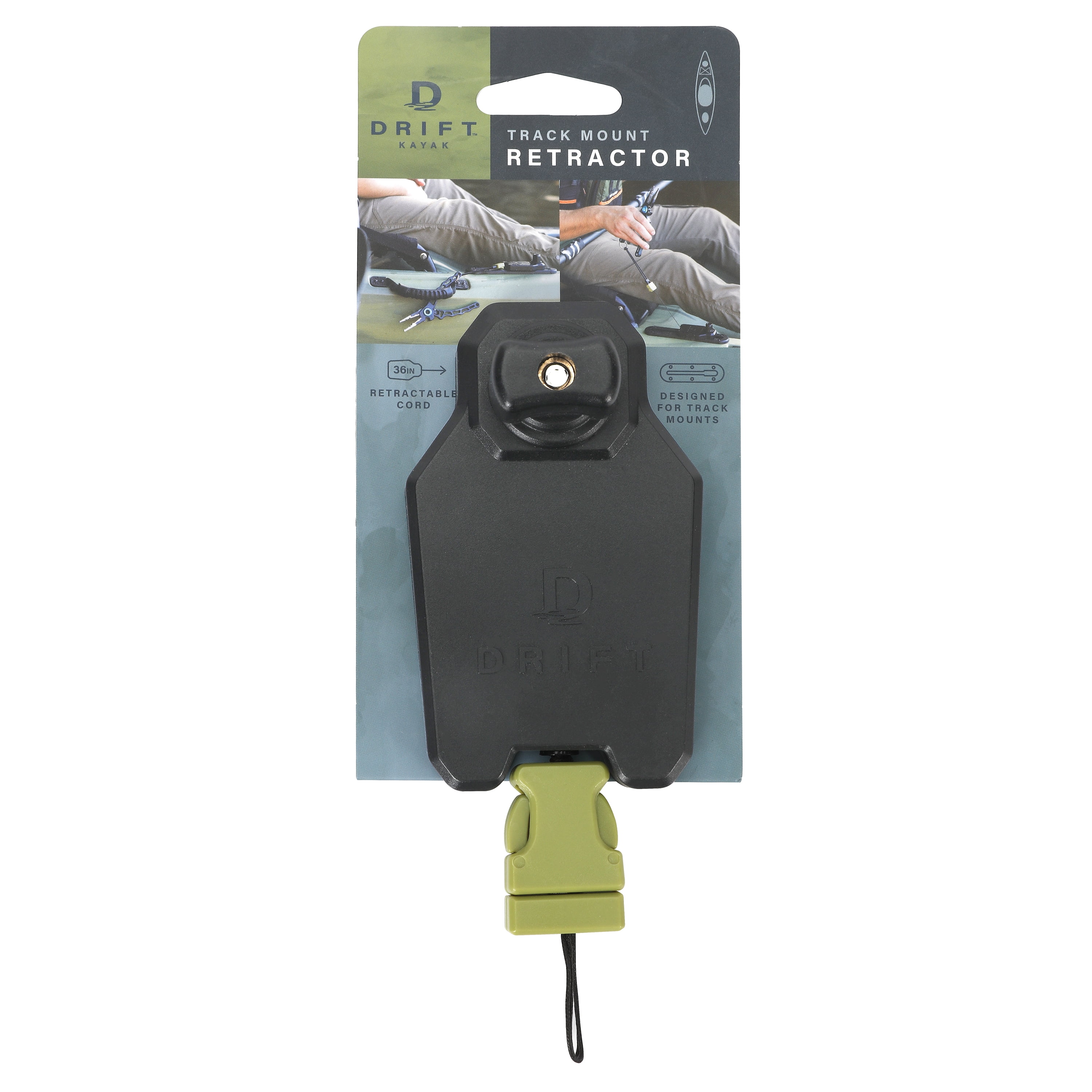 D DRIFT ALL THINGS WATER Kayak Track Fishing Tool Mount Retractor, Single, Model KA6612