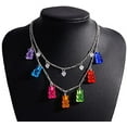 thumbnail image 4 of Collier Ours en Gélatine Mignon 7 Couleurs Pendentif en Résine Coloré pour Femmes Filles(C), 4 of 6