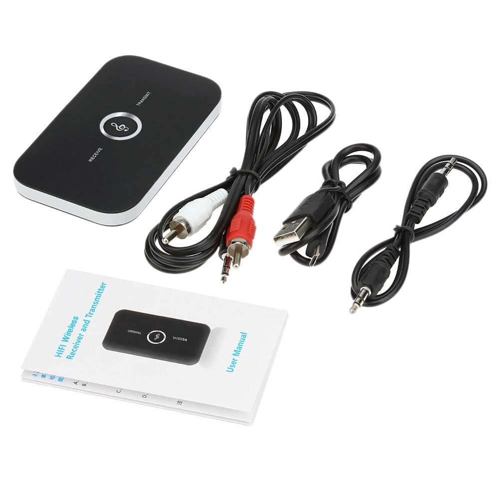 DonLucancy 2 in 1 Bluetooth 4.2 Sender Wireless Audio Adapter Mini 3,5-mm-TV-Empfänger Stereo-Audio-Musik-Adapter für TV für Zuhause