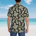 thumbnail image 6 of Daiia Skull with Dollar Hawaiian Shirt for Men Gentle Cotton Regular Short Sleeve Casual-Medium, 6 of 9
