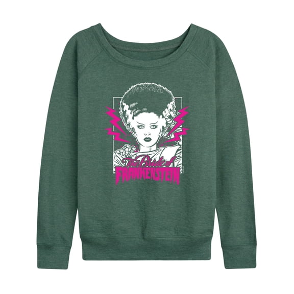 Classic Monsters - The Bride of Frankenstein - Neon Pink Thunder Bolts - Women's Lightweight French Terry Long Sleeve Shirt