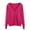 Hot Pink, variant on Fiaer Womens Cropped Knitted Cardigan Sweaters Long Sleeves Deep V Neck Oversized Button Down Solid Color Tops Yellow L
