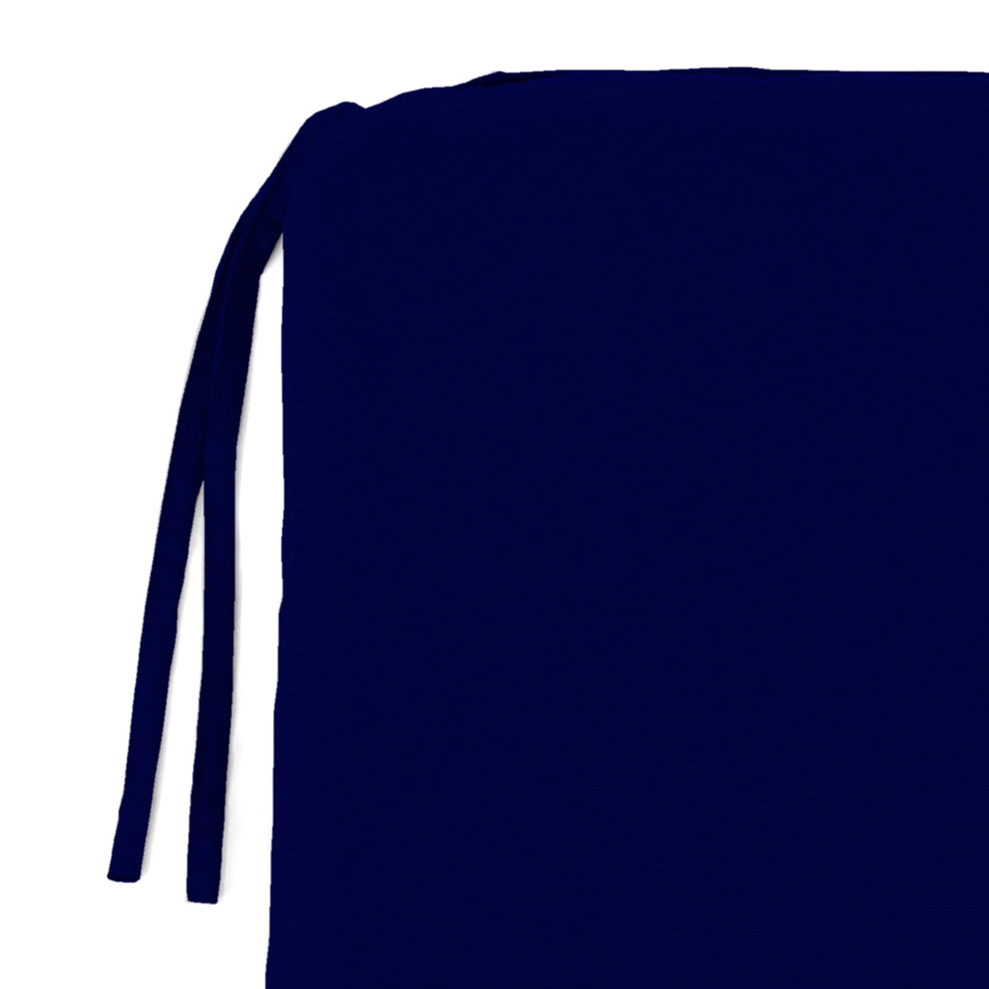 Jordan Manufacturing 20.25" x 20.75" Midnight Navy Solid Square Outdoor Chair Pad Seat Cushion with Ties