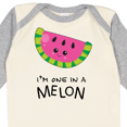 thumbnail image 4 of Inktastic I'm One in a Melon Cute Smiling Watermelon Boys or Girls Long Sleeve Baby Bodysuit, 4 of 5