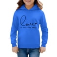 thumbnail image 4 of Vividxx Hoodies For Girls Toddler Long Sleeve Letter Print Hoodie Warm Kids Pullovers Tops Fashion Clothes 2-3 Years, 4 of 4