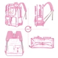 thumbnail image 6 of SANMADROLA Clear Backpack Heavy Duty Transparent Bookbag Teen Girlish Cute Bag Large Capacity See Through Backpacks Stadium Approved Daypack for Middle School College Sport/Travel, Pink Butterfly, 6 of 8