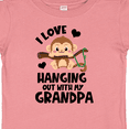 thumbnail image 4 of Inktastic Monkey I Love Hanging out with My Grandpa Boys or Girls Baby T-Shirt, 4 of 5