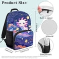 thumbnail image 7 of Pzuqiu Galaxy Axolotl Personalized School Backpack for Kids Students Customized Bookbags Large Capacity Custom Backpacks with Name Schoolbag for Girls 17 Inch Back to School, 7 of 7