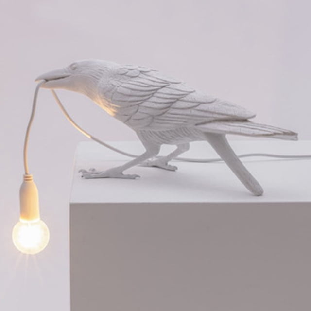 Lámpara de cuervo de resina E14 Base Lucky Bird Lámpara de escritorio EE. UU. Enchufe de la UE para el dormitorio Sala de estar