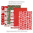 thumbnail image 2 of Wrapables Tissue Paper 20 x 28 Inch for Gift Wrapping, Arts & Crafts, Paper Flowers, Garlands, Tassels (60 Sheets), Festive Red & Green, 2 of 7
