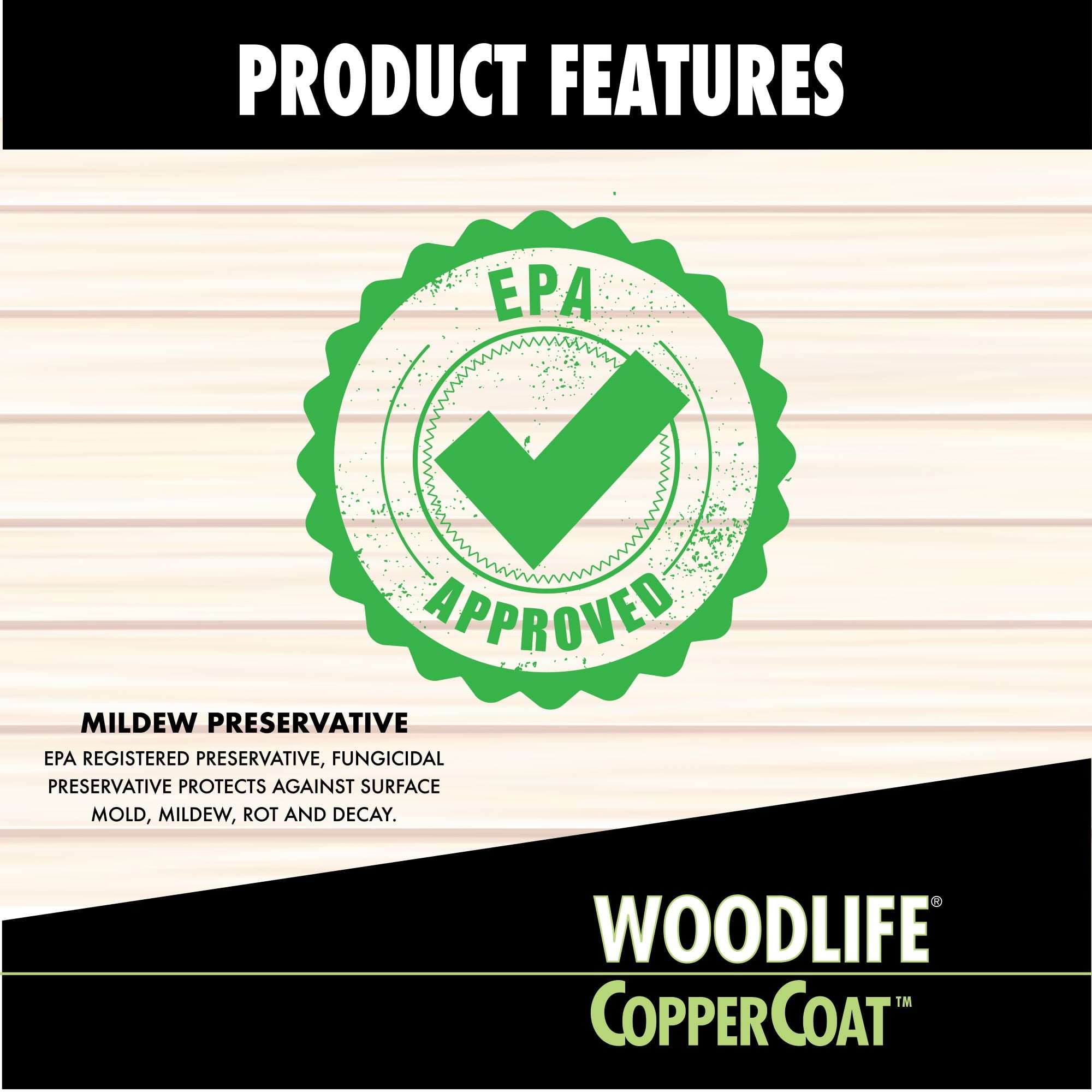 Above or Below Ground, Wolman Woodlife CopperCoat Green Exterior Wood Preservative- 5 Gallon