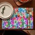 thumbnail image 5 of Pioneer Flower Floral Print Pattern Summer Placemats Table Placemats Set Of 4-Linen Kitchen Washable Placemats Table Mats 12x18 Inch Non-Slip Heat Resistant, 5 of 5