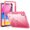 Solid Pink, variant on Sparkling Clear Anti-Drop Case with Stand for iPad 10th/11th Gen