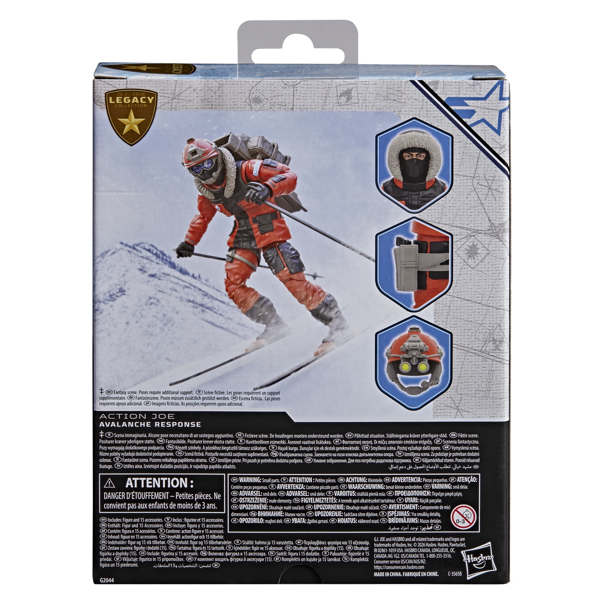 G.I. Joe Classified Series Legacy Collection: Action Joe - Avalanche Response, 6” Action Figure with Winter Ski Accessories