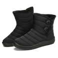 thumbnail image 1 of gracosy ladies snow boots winter boots warm shoes, waterproof overshoes, outdoor sports shoes, side zipper, fur lining, flat cotton shoes, non-slip bare boots, 1 of 9