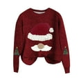 thumbnail image 2 of Aloohaidyvio Sweatshirts Ugly Christmas Sweater Funny Santa Crewneck Sweatshirts Holiday Party Pullover Long Sleeve Knit Tops, 2 of 4