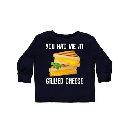

Inktastic You Had Me At Grilled Cheese Sandwich Gift Toddler Boy or Toddler Girl Long Sleeve T-Shirt