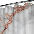 thumbnail image 3 of Gray Rose Gold Marble Pattern Shower Curtain 36"x72" ,Bathroom Decorative Shower Curtains Set with 12 Hooks,Modern Waterproof Washable Shower Curtain, 3 of 6