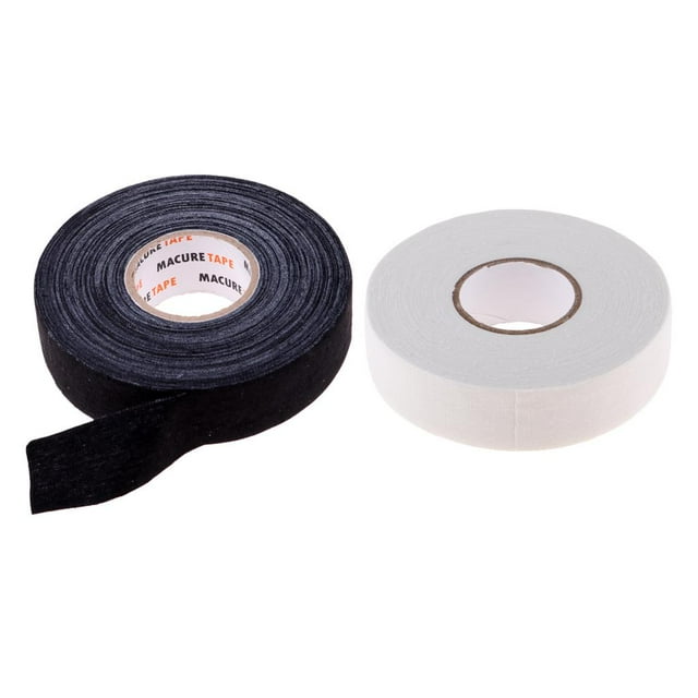 DYNWAVECA 2 Premium Hockey Stick Wrap, 25 Yards, 1 Inch Wide Cloth Tape, White