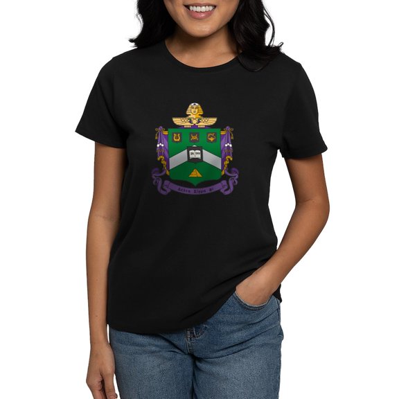 CafePress - Delta Sigma Phi Coat Of Arms T Shirt - Women's Traditional Fit Dark T-Shirt