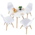 thumbnail image 1 of Giantex  5 PCS Dining Table Set, Furniture Set w/Solid Wood Legs, Suitable for Kitchen, Living Room, 1 of 10