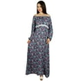 thumbnail image 3 of Bimba Women Long Maxi Dress Boho Gothic Style Long Sleeve Classic Dress Gown, 3 of 9