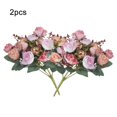 thumbnail image 3 of Moyic 2 uds rosas artificiales de seda flores boda hogar otoño decoración de alta ramo grande lujo flores falsas plantas artificiales Flores artificiales rosado Moyic HA000013-01B, 3 of 6