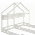 thumbnail image 6 of Twin Size Wood Platform Bed with Shelves and Guardrail, Creamy White (No Box Spring Needed, Stable for Any Room), 6 of 18