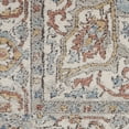 thumbnail image 3 of HomeRoots 545160 7 x 10 ft. Medallion Power Loom Distressed Traditional Rectangle Area Rug, Blue & Ivory, 3 of 11
