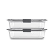 thumbnail image 3 of Rubbermaid Brilliance Glass Food Storage Containers, 8-Cup Food Containers with Lids, 2-Pack, 3 of 7
