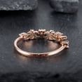thumbnail image 5 of Marquise Cut Moss Agate Engagement Band, Half Eternity Wedding Band, Promise Ring Enhancer Unique Rose Gold Matching Band for Women, 5 of 5