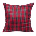 thumbnail image 2 of Holiday Deer Tartan Plaid Ruffle Border Christmas Decorative Throw Pillow (17"x17" Gold Deer, Case Only), 2 of 4